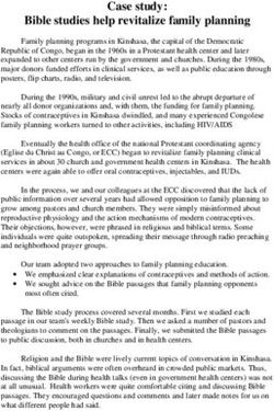 Case study: Bible studies help revitalize family planning