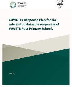 COVID-19 Response Plan for the safe and sustainable reopening of WWETB Post Primary Schools - Bridgetown College