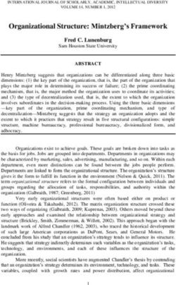 Organizational Structure: Mintzberg's Framework - Emma ...