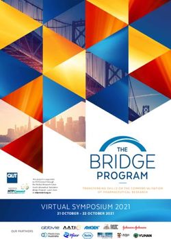 VIRTUAL SYMPOSIUM 2021 - 21 OCTOBER - 22 OCTOBER 2021 - Research