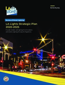 LA Lights Strategic Plan 2020-2025 - Bureau of Street Lighting bsl.lacity.org