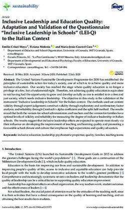 Inclusive Leadership and Education Quality: Adaptation and Validation of the Questionnaire "Inclusive Leadership in Schools" (LEI-Q) to the ...