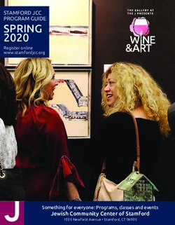SPRING 2020 STAMFORD JCC PROGRAM GUIDE - Jewish Community Center of Stamford