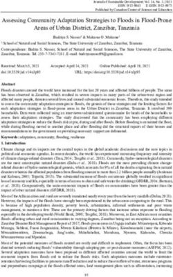 Assessing Community Adaptation Strategies to Floods in Flood-Prone Areas of Urban District, Zanzibar, Tanzania