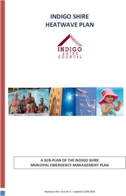 INDIGO SHIRE HEATWAVE PLAN - A SUB-PLAN OF THE INDIGO SHIRE MUNCIPAL EMERGENCY MANAGEMENT PLAN - Indigo Shire Council