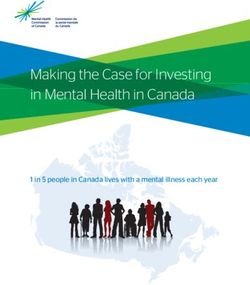Making the Case for Investing in Mental Health in Canada - 1 in 5 people in Canada lives with a mental illness each year