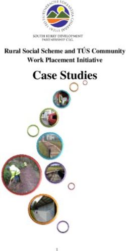 Case Studies Rural Social Scheme and TÚS Community Work Placement Initiative - South Kerry ...