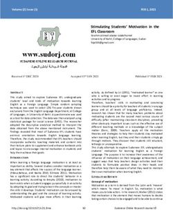 Stimulating Students' Motivation in the EFL Classroom