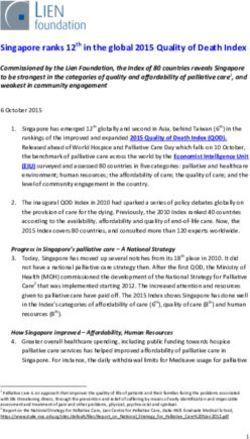 Singapore ranks 12th in the global 2015 Quality of Death Index