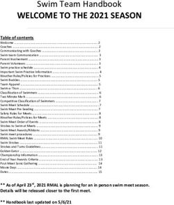WELCOME TO THE 2021 SEASON - Swim Team Handbook
