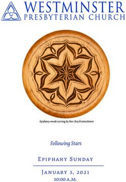 Epiphany Sund ay J anuary 3, 2021 - Following Stars 10:00 a.m - Westminster Presbyterian ...