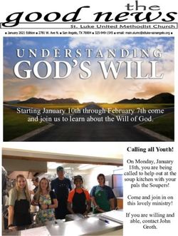 Starting January 10th through February 7th come and join us to learn about the Will of God.