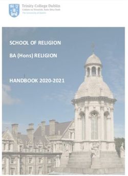 SCHOOL OF RELIGION HANDBOOK 2020-2021 - BA (Hons) RELIGION - Trinity College Dublin