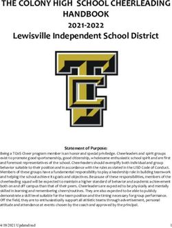 THE COLONY HIGH SCHOOL CHEERLEADING HANDBOOK
