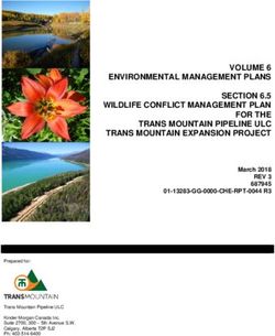 VOLUME 6 ENVIRONMENTAL MANAGEMENT PLANS SECTION 6.5 WILDLIFE CONFLICT MANAGEMENT PLAN FOR THE TRANS MOUNTAIN PIPELINE ULC TRANS MOUNTAIN EXPANSION ...