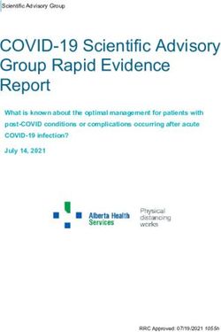 COVID-19 Scientific Advisory Group Rapid Evidence Report