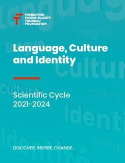 Language, Culture and Identity - Scientific Cycle 2021-2024 DISCOVER. INSPIRE. CHANGE - Pierre Elliott Trudeau ...