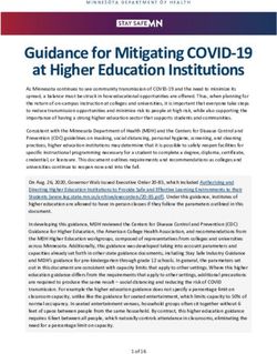 Guidance for Mitigating COVID-19 at Higher Education Institutions
