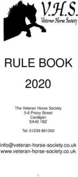 RULE BOOK 2020 www.veteran-horse-society.co.uk - The Veteran Horse Society