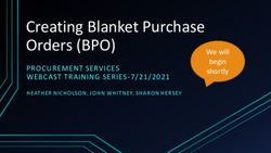 Creating Blanket Purchase Orders (BPO) - PROCUREMENT SERVICES WEBCAST TRAINING SERIES -7/21/2021 We will begin shortly - UW Finance