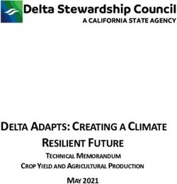 DELTA ADAPTS: CREATING A CLIMATE RESILIENT FUTURE - TECHNICAL MEMORANDUM - Delta Stewardship Council