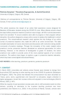 TAKING EXPERIENTIAL LEARNING ONLINE: STUDENT PERCEPTIONS - International Journal on Innovations ...