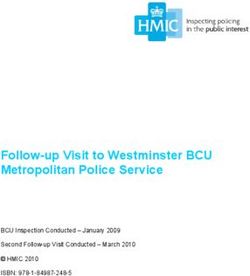 Follow-up Visit to Westminster BCU Metropolitan Police Service - BCU Inspection Conducted - January 2009 Second Follow-up Visit Conducted - March 2010