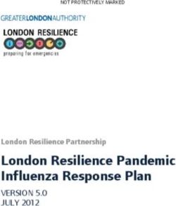 London Resilience Pandemic Influenza Response Plan - VERSION 5.0 JULY 2012 - NOT PROTECTIVELY MARKED