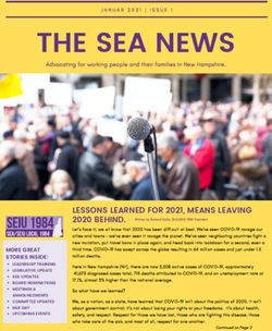 THE SEA NEWS - LESSONS LEARNED FOR 2021, MEANS LEAVING 2020 BEHIND - SEA/SEIU Local 1984