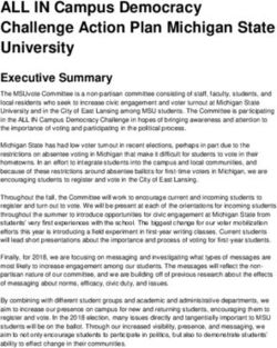 ALL IN Campus Democracy Challenge Action Plan Michigan State University