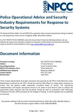 Police Operational Advice and Security Industry Requirements for Response to Security Systems - National Police Security ...