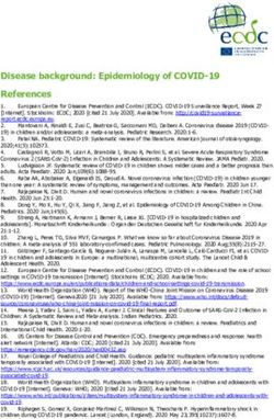 Disease background: Epidemiology of COVID-19 References - Europa EU