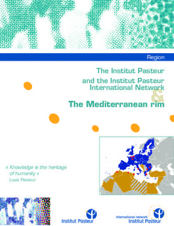 The Mediterranean rim - The Institut Pasteur and the Institut Pasteur International Network