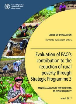 Evaluation of FAO's contribution to the reduction of rural poverty through Strategic Programme 3 - Thematic evaluation series - Food and ...