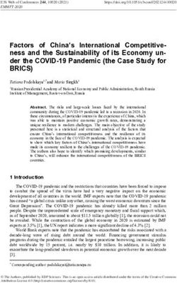 Factors of China's International Competitiveness and the Sustainability of its Economy un- der the COVID-19 Pandemic the Case Study for
