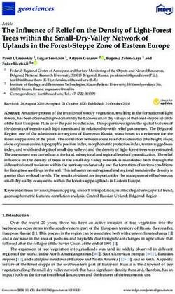 The Influence of Relief on the Density of Light-Forest Trees within the Small-Dry-Valley Network of Uplands in the Forest-Steppe Zone of Eastern ...