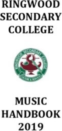 RINGWOOD SECONDARY COLLEGE MUSIC HANDBOOK 2019
