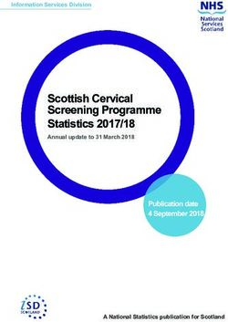 Scottish Cervical Screening Programme Statistics 2017/18 - Annual update to 31 March 2018 - ISD Scotland