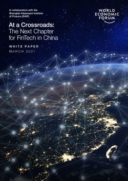 At a Crossroads: The Next Chapter for FinTech in China - WHITE PAPER MARCH 2021 In collaboration with the Shanghai Advanced Institute of Finance ...