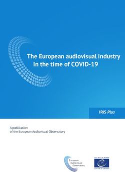 The European audiovisual industry in the time of COVID-19 - IRIS Plus - Council of Europe