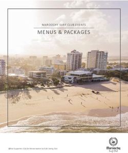 MENUS & PACKAGES MAROOCHY SURF CLUB EVENTS