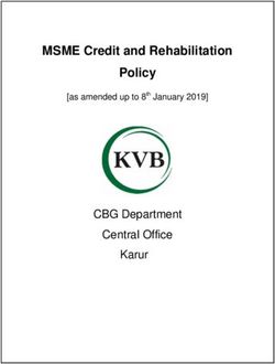 MSME Credit and Rehabilitation Policy - CBG Department Central Office Karur - as amended up to 8th January 2019 - Karur Vysya Bank