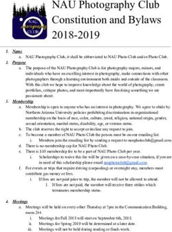NAU Photography Club Constitution and Bylaws 2018-2019