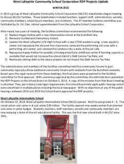 West Lafayette Community School Corporation RDP Projects Update - West Lafayette Community ...