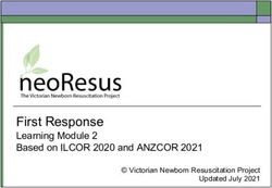 First Response Learning Module 2 Based on ILCOR 2020 and ANZCOR 2021 - Victorian Newborn Resuscitation Project Updated July 2021