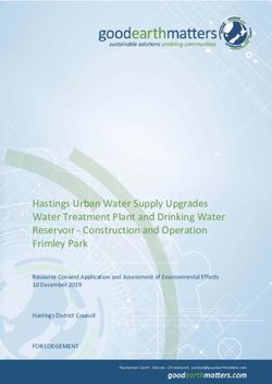Hastings Urban Water Supply Upgrades Water Treatment Plant and Drinking Water Reservoir Construction and Operation Frimley Park - My Voice My Choice