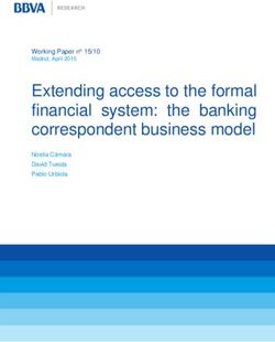 Extending access to the formal financial system: the banking correspondent business model - Working Paper n 15/10 Madrid, April 2015