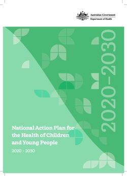 National Action Plan for the Health of Children and Young People 2020 2030