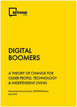 DIGITAL BOOMERS A THEORY OF CHANGE FOR OLDER PEOPLE, TECHNOLOGY & INDEPENDENT LIVING - Future of essex
