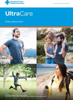 UltraCare Policy document - southerncross.co.nz/society - Southern Cross